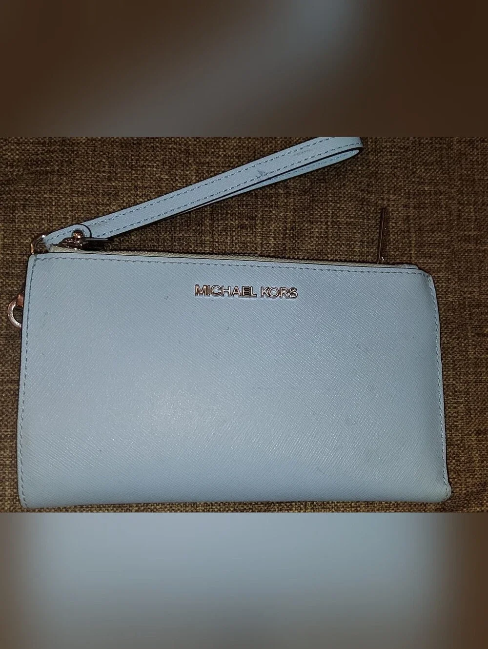 Michael Kors Light Blue Wristlet Wallet